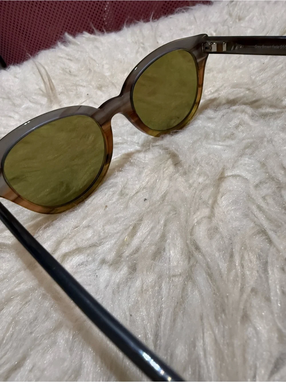 Kirkland Brown Gradient Round Sunglasses Gray Brown Fade 51/20 Made in Italy